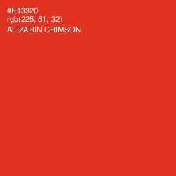 #E13320 - Alizarin Crimson Color Image